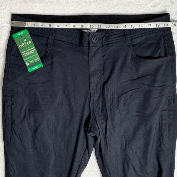 NWT Orvis Men's Fleece Lined Stretch Fabric Pants Black Size 38 x 30 - Picture 12 of 14